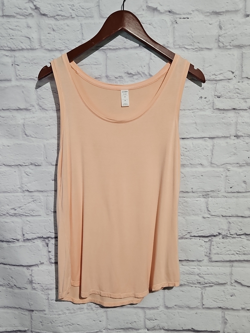 Old Navy Luxe Light Peach Scoop Neck Tank Top